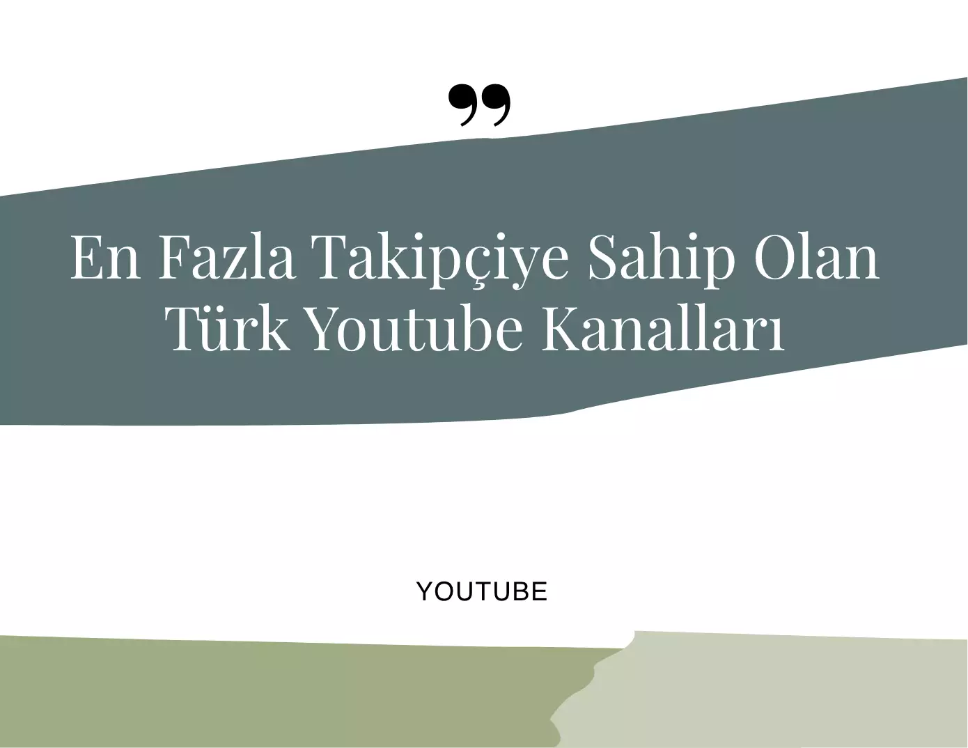 En Fazla Takipçiye Sahip Olan Türk Youtube Kanalları