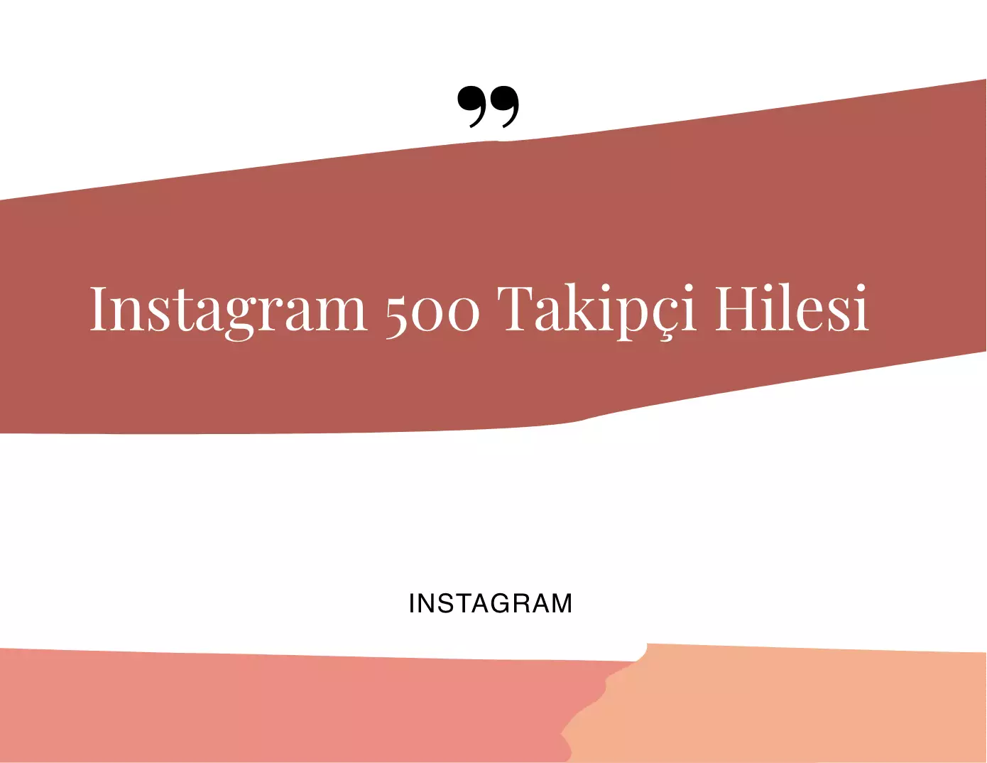 Instagram 500 Takipçi Hilesi