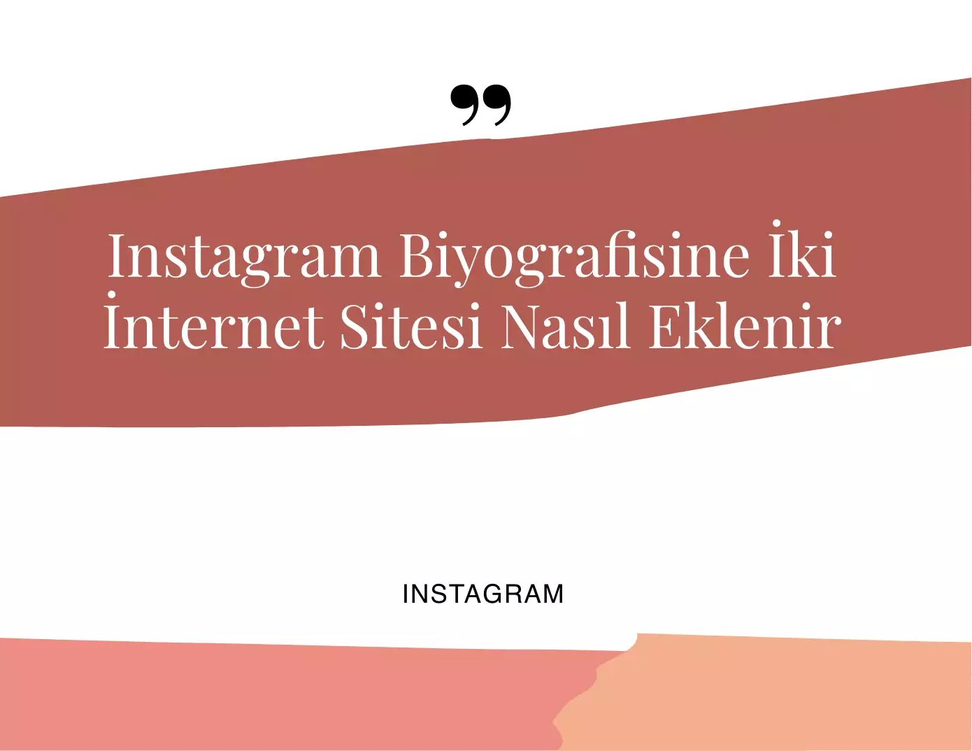 Instagram Biyografisine İki İnternet Sitesi Nasıl Eklenir?