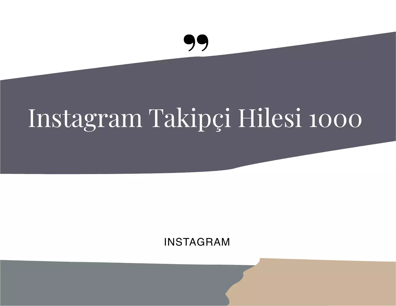 Instagram Takipçi Hilesi 1000