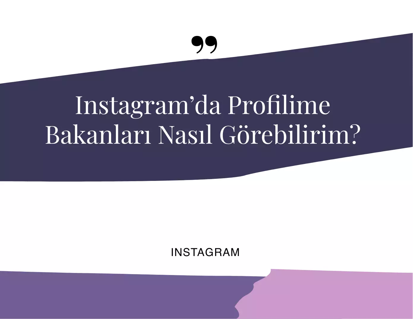 Instagram’da Profile Bakanları Görme