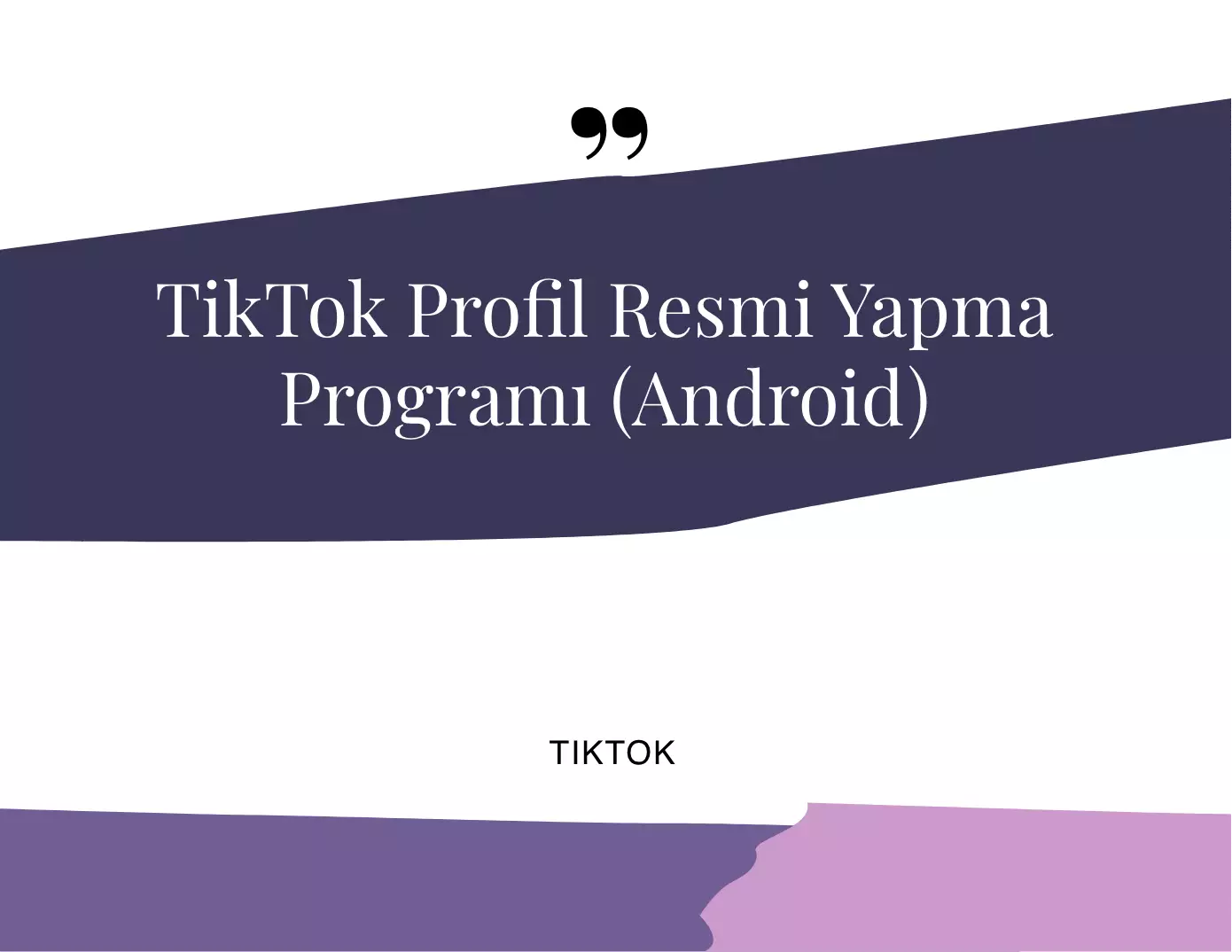 TikTok Profil Resmi Yapma Programı (Android)