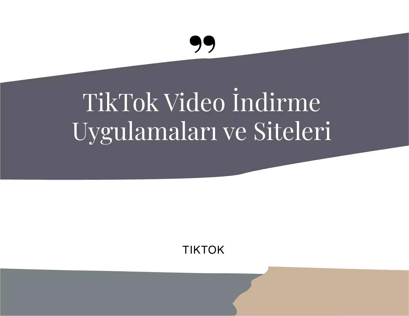 TikTok Video İndirme Uygulamaları ve Siteleri