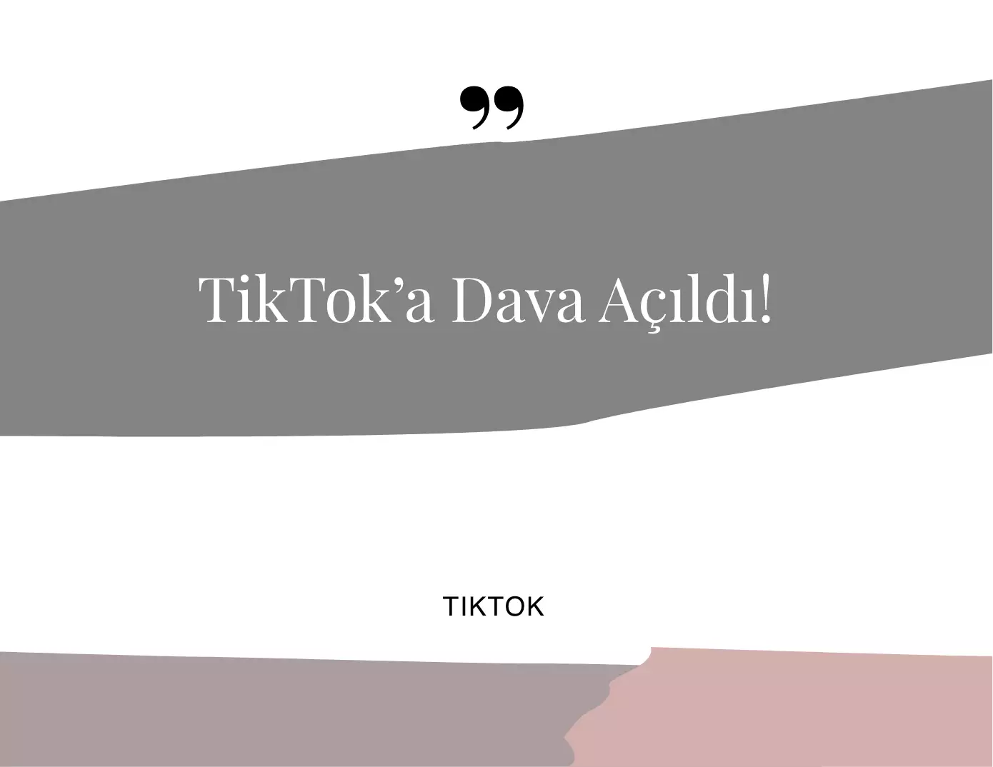 TikTok'a Dava Açıldı!